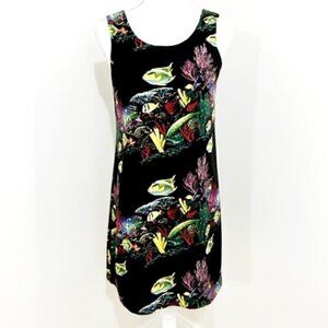 Wyland Signature Bluewater Tropical Ocean Marine Life Tank Dress